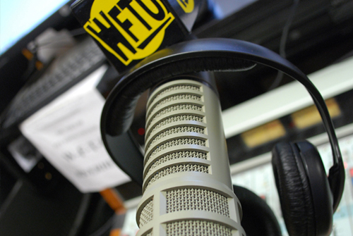 Mass communication undergraduate students learn radio broadcasting