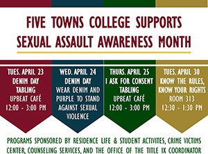 FIVE TOWNS COLLEGE SUPPORTS SEXUAL ASSAULT AWARENESS MONTH