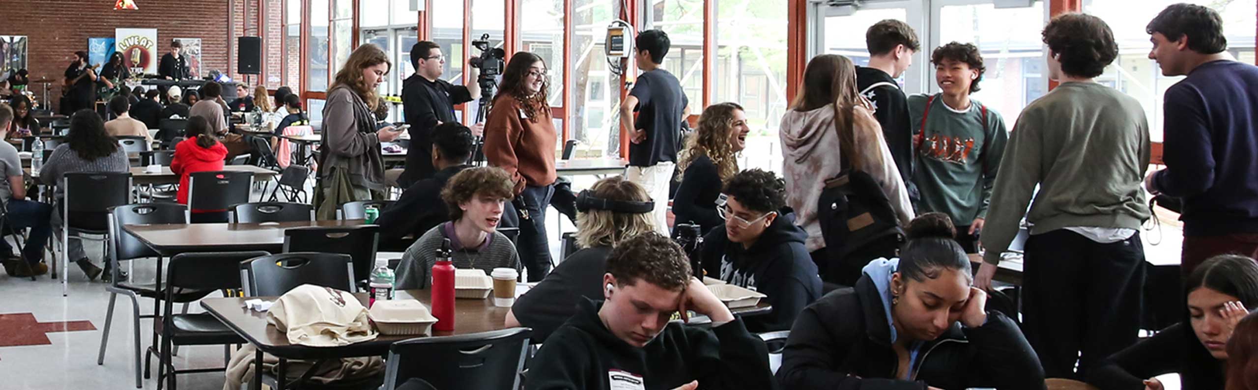 Five Towns College Students in Cafeteria