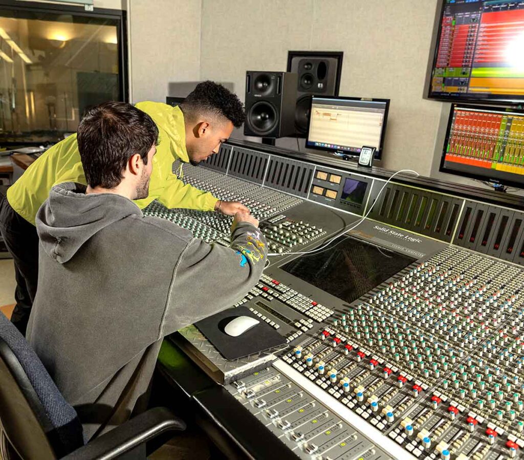 students at console